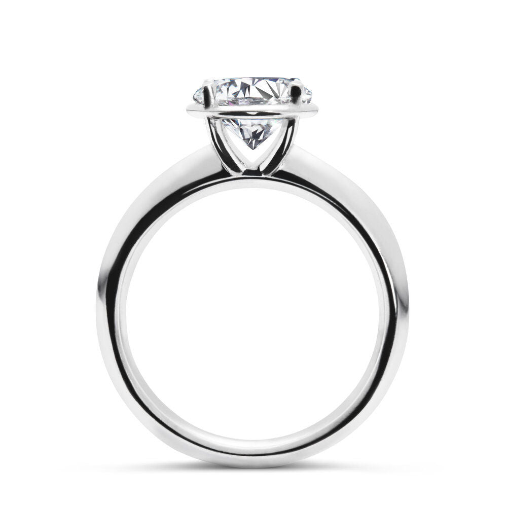 No 1 Solitaire 18K White Gold Ring w. Diamond