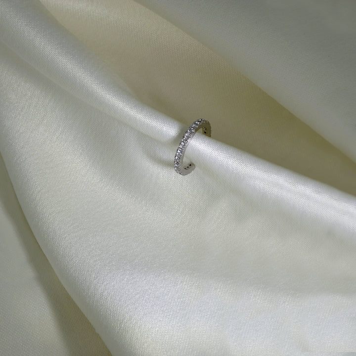 Rock Classic 18K Hvidguld Ear Cuff m. Diamanter