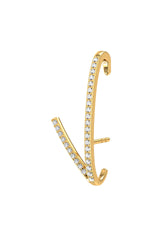 Romance 18K Gold Earring w. Lab-Grown Diamonds