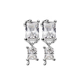 Roppongi Drop Silver Earring w. Zirconia