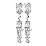 Roppongi Chandelier Silver Earring w. Zirconia