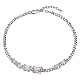 Roppongi Chandelier Silver Necklace w. Zirconia