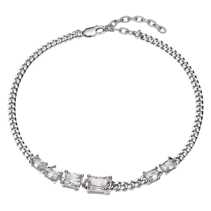 Roppongi Chandelier Sølv Halskæde m. Zirkon