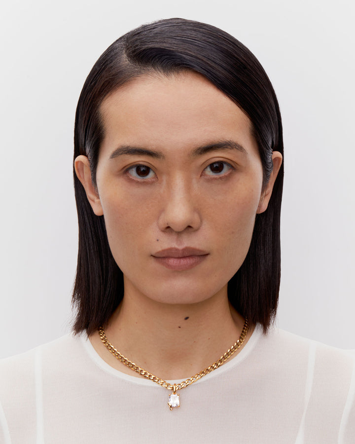 Roppongi Cider Forgyldt Halskæde m. Zirkon