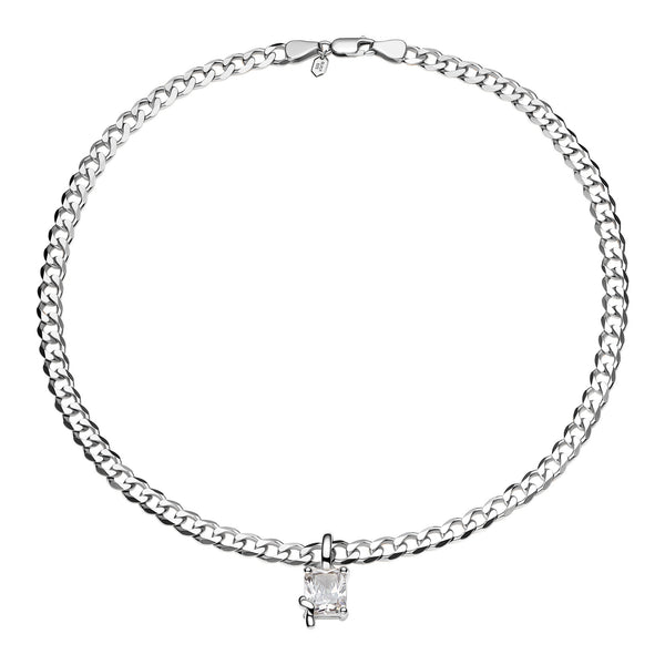 Roppongi Cider Silver Necklace w. Zirconia