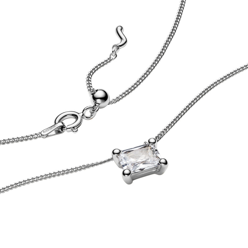 Roppongi Drop Silver Necklace w. Zirconia