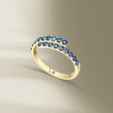 Initha 18K Gold Ring w. Blue Sapphire