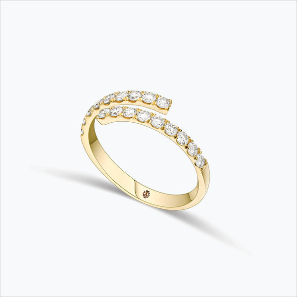 Initha 18K Guld Ring m. Diamanter