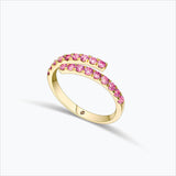 Initha 18K Guld Ring m. Pink Safir