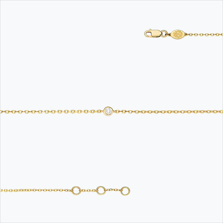 1 Sten 18K Guld Armbånd m. Diamant