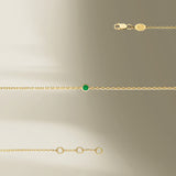1 Stone 18K Gold Bracelet w. Tsavorite