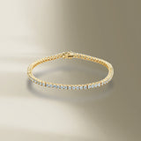 Tennis 18K Gold Bracelet w. Diamonds