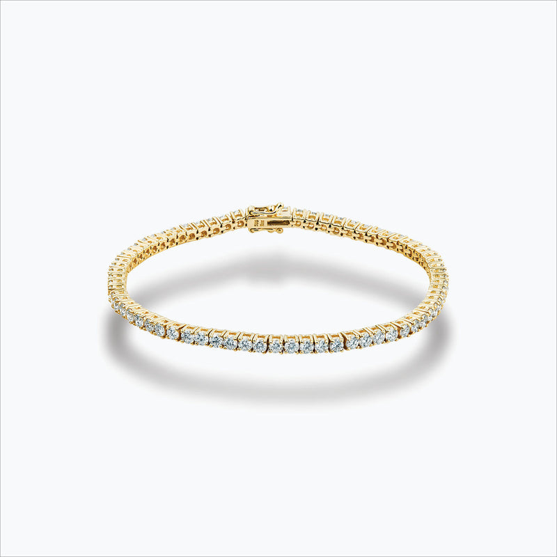 Tennis 18K Gold Bracelet w. Diamonds