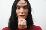 Toi Et Moi 14k or 18k Gold Ring w. Lab-Grown Diamond & Lab-Grown Ruby