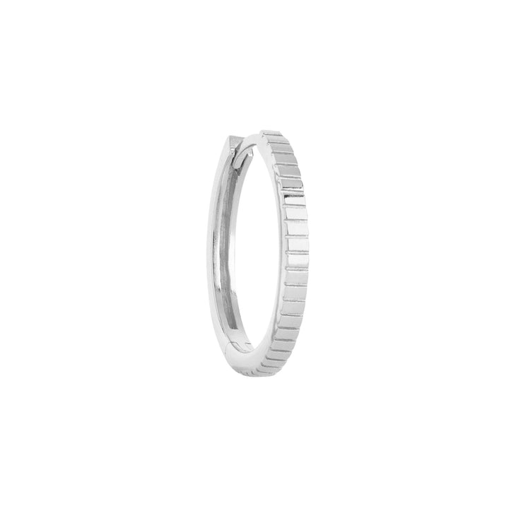 Pinstripe medium Silver Hoop