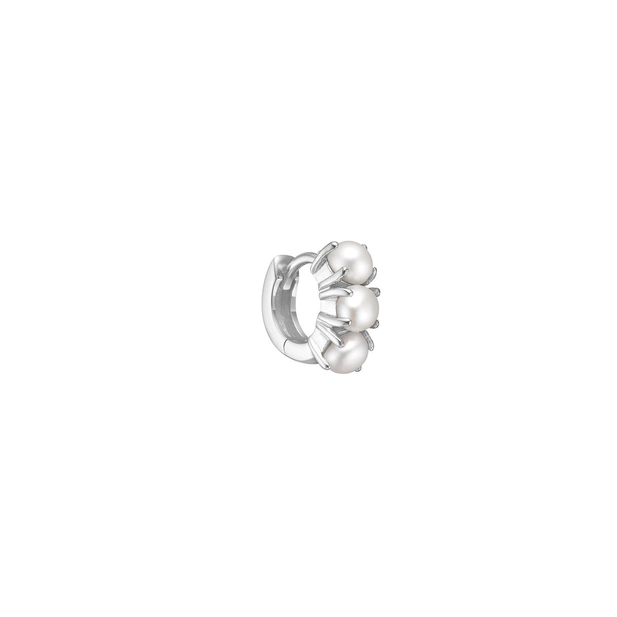 Olalla mini Silver Hoop w. Freshwater Pearls