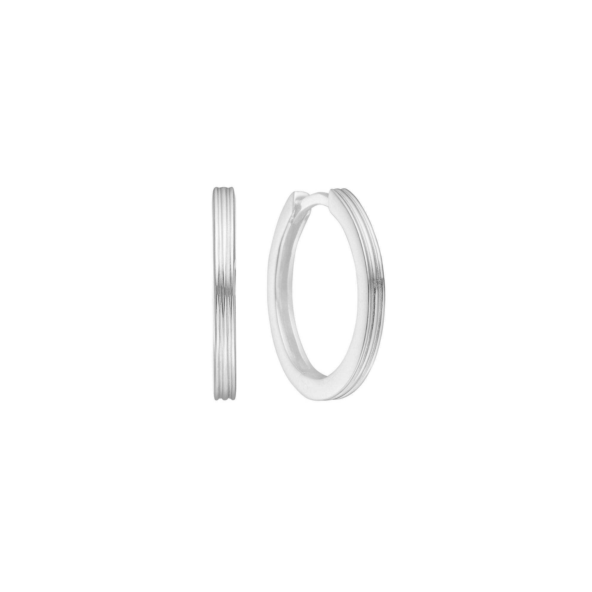 Unicorn medium Sølv Hoop