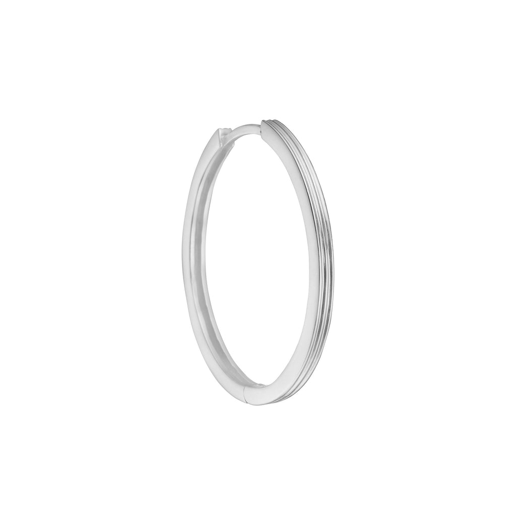 Unicorn large Silver Hoop