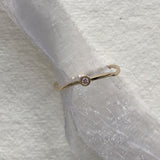 SHOOTING STAR 14K Guld Ring m. Pink Safir