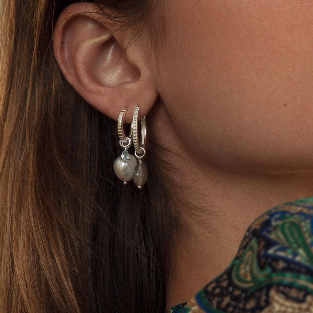 Byzantine medium Silver Hoop