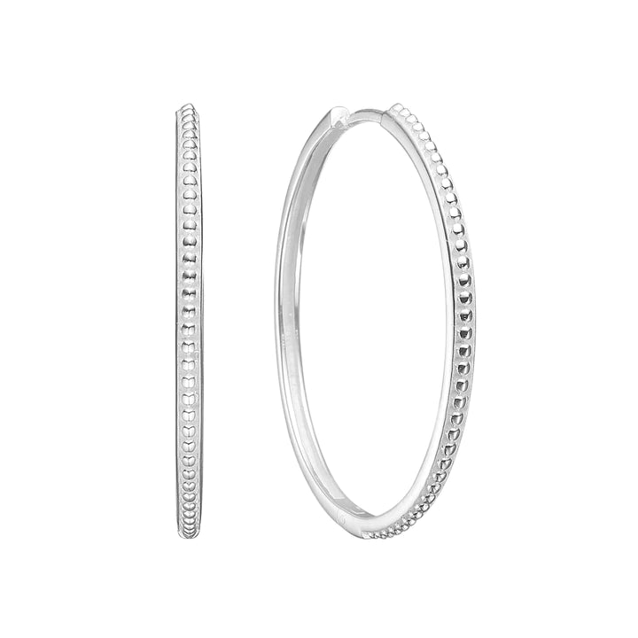 Byzantine large Silver Hoop