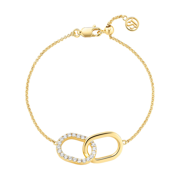 Capizzi Due Piccolo Gold Plated Bracelet w. Zirconia