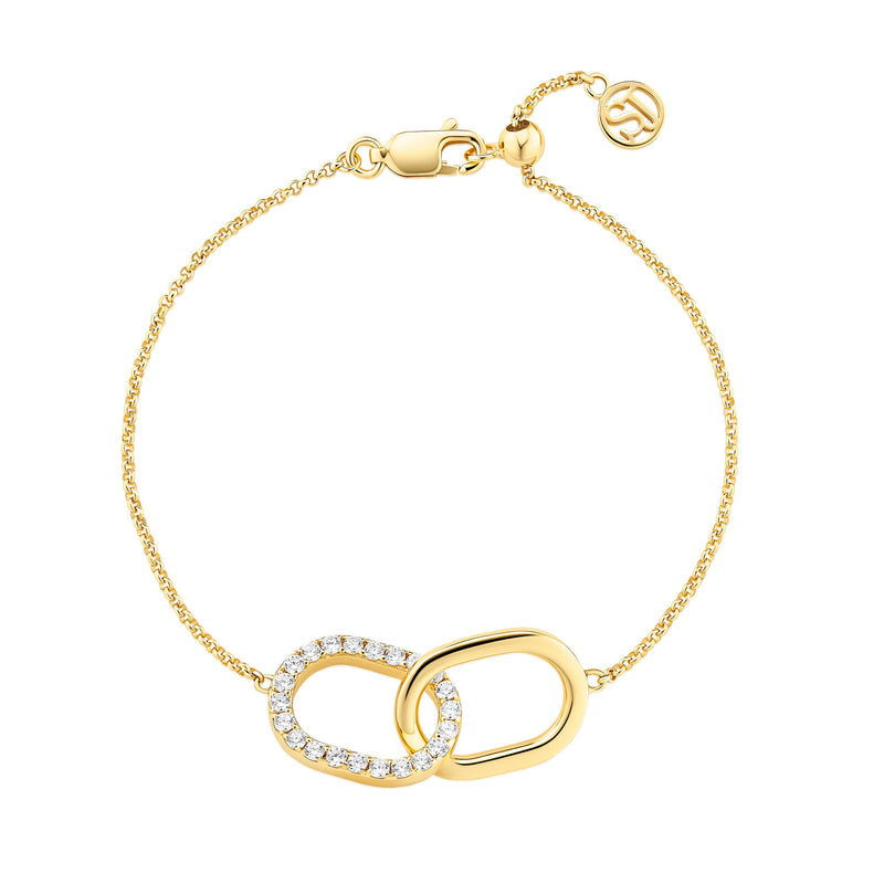 Capizzi Due Piccolo Gold Plated Bracelet w. Zirconia