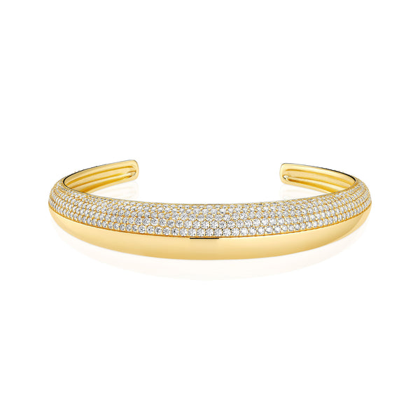 Fasano Gold Plated Bangle w. Zirconia