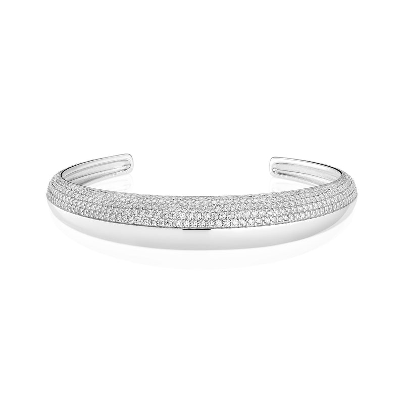 Fasano Silver Bangle w. Zirconia