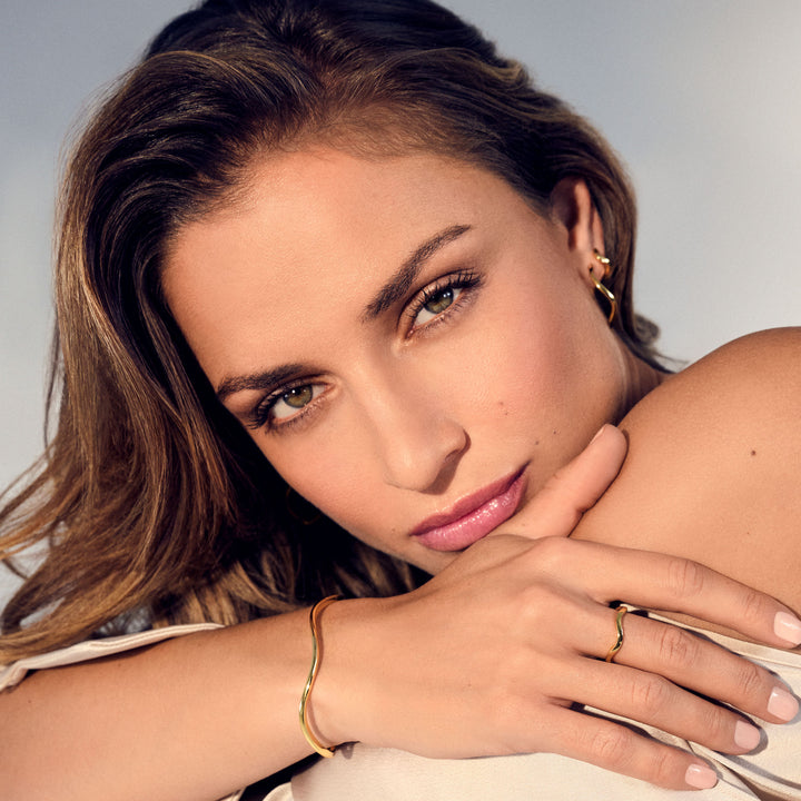 Ellera Waves Pianura Gold Plated Bangle