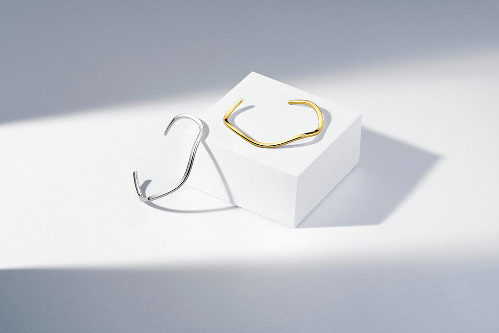 Ellera Waves Pianura Forgyldt Armring