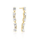 Ellera Ovale Sette Forgyldte Øreringe m. Zirkoner