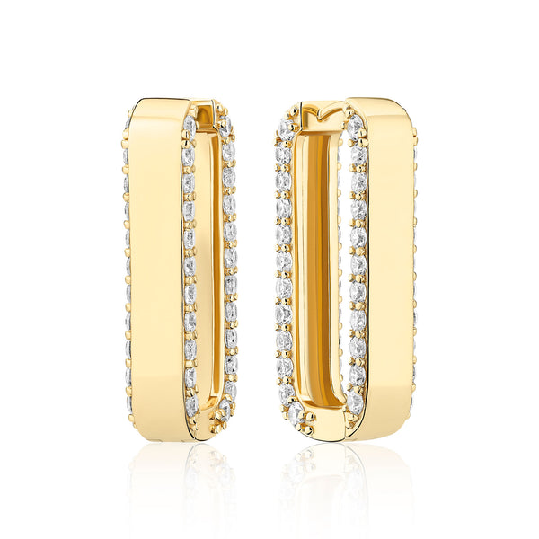 Maratea Grande Gold Plated Earrings w. Zirconia