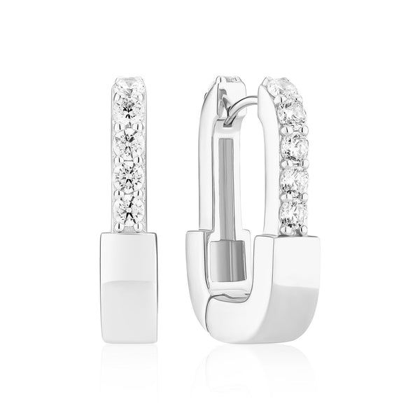 Maratea Silver Earrings w. Zirconia