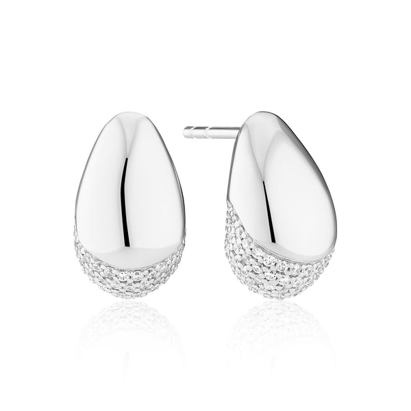 Goccia Silver Earrings w. Zirconia