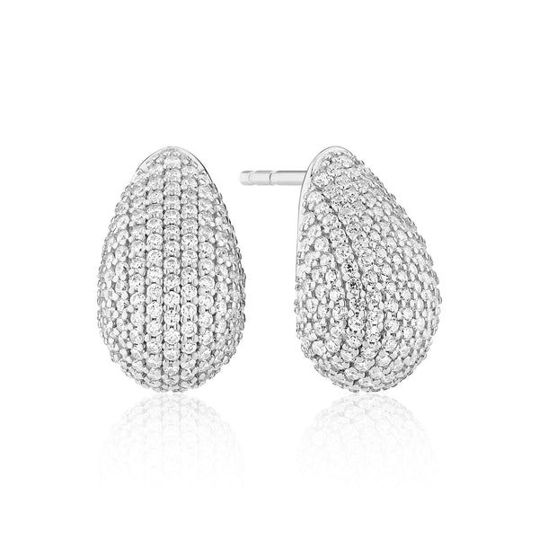 Goccia Altro Silver Earrings w. Zirconia