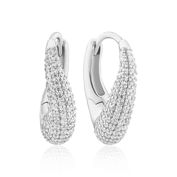 Glorenza Piccolo Silver Earrings w. Zirconia