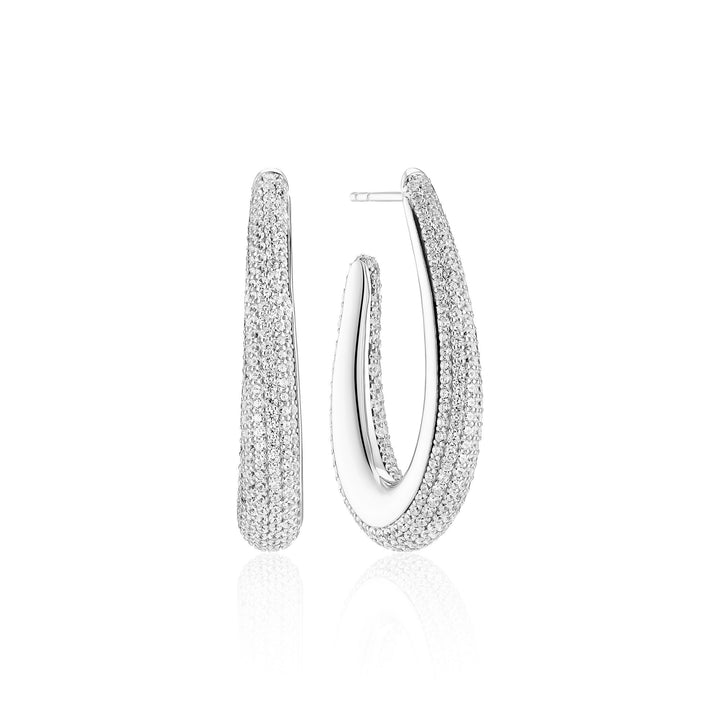 Goccia Piccolo Silver Earrings w. Zirconia