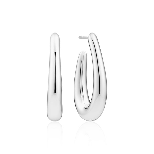 Goccia Pianura Grande Silver Earrings