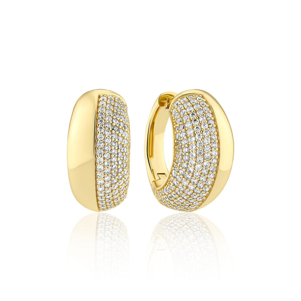 Fasano Piccolo Gold Plated Earrings w. Zirconia