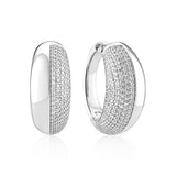 Fasano Grande Silver Earrings w. Zirconia