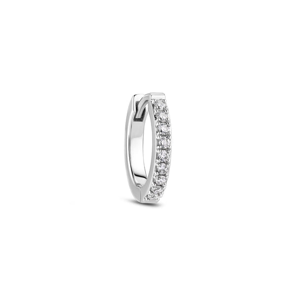 Alba Piccolo 14K Whitegold Huggie w. Lab-Grown Diamonds