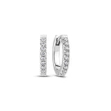 Alba Piccolo 14K Whitegold Huggie w. Lab-Grown Diamonds