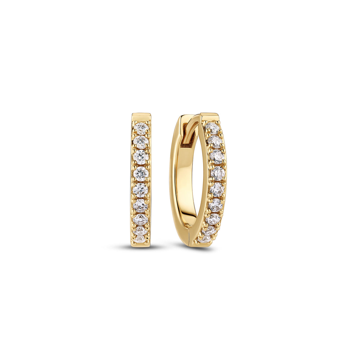 Alba Piccolo 14K Guld Huggie m. Lab-Grown Diamanter