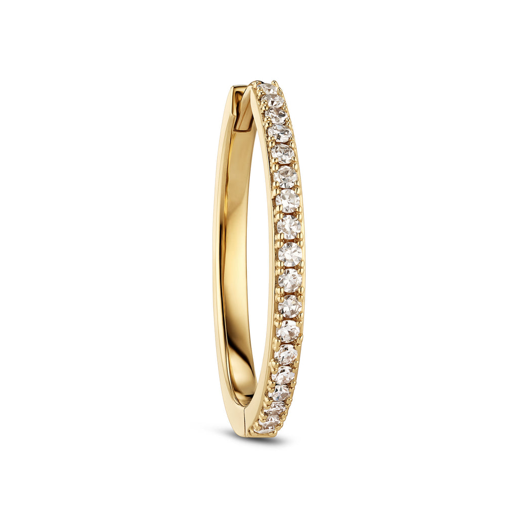 Alba Grande 14K Guld Hoop m. Lab-Grown Diamanter