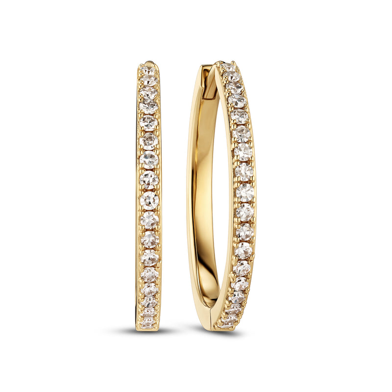 Alba Grande 14K Gold Hoop w. Lab-Grown Diamonds