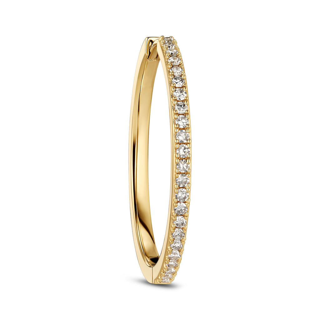 Alba X-Grande 14K Guld Hoop m. Lab-Grown Diamanter