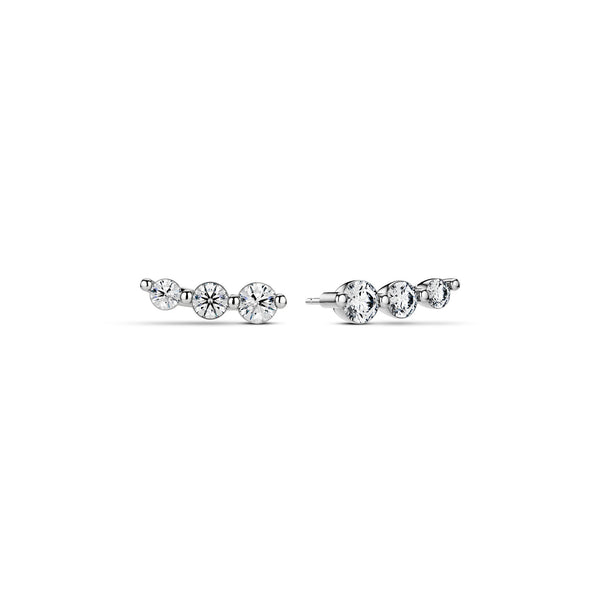 Tiara Piccolo 14K Whitegold Earrings w. Lab-Grown Diamonds