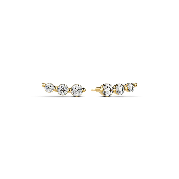 Tiara Piccolo 14K Gold Earrings w. Lab-Grown Diamonds