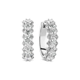 Fior 14K Whitegold Hoops w. Lab-Grown Diamonds